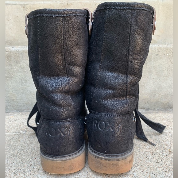 Roxy Bruna Black Lace-Up Boots - Picture 6 of 12